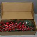 Christmas Decorations - 40 Packs Snow Artificial Christmas Picks Red Berry Stems Sprays Faux Cedar Holly Pine Needles Branches Christmas Tree Picks for Xmas Winter Holiday DIY Crafts Wreath Tree