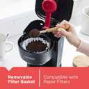 BLACK+DECKER 12-Cup Coffee Maker with Easy On/Off Switch, Easy Pour, Non-Drip Carafe with Removable Filter Basket, Vortex Technology, Black