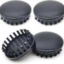 4 PCS Car Wheel Hub Cap, 73.1mm ID 83mm OD Tire Center Dust and Rust-Proof Sports Decoration, Snap-on Wheel Rim Protection Cover Replacement 22837060, Compatible with Chevrolet GMC (Black)