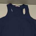Women Sleeveless Racerback Crop Camisole Tank Tops Cotton Basic Shirts Navy 1X