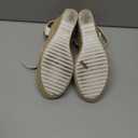 Espadrille Wedge Sandals for Women Braided Knot Ankle Strap Open Toe Platform Sandals, White, Size 8