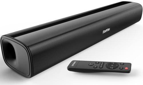 Saiyin Sound Bar,17 inch Sound Bar for Smart TV with Bluetooth 5.3/Optical/AUX Connection, Soundbar for TV/PC/Gaming/Projectors,Wall Mountable & Ultra Compact Design