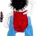 Deadly Dog Costume Halloween Costumes Adjustable Cosplay Clothes, Funny Doll Wig Pug Dog Party Christmas Costume for Small Medium Large Dogs Puppy Cat Outfit Apparel