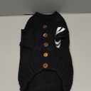 EXPAWLORER Cat Sweater Cardigan - Stylish Knitted Cat Clothes, British Style Soft Puppy Sweater with Sleeve Warm Pet Clothing Knitwear, Fall and Winter Kitten Coat for Girl Boy Cats, Black, Size: Medium