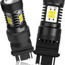 AUXITO Xenon White 3056 3057 3156 3157 4157 3030 Chipset SMD LED Bulbs with Projector for Car Tail Brake Light Backup Reverse Turn Signal Lights (Pack of 2)