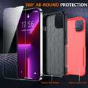 SPIDERCASE Designed for iPhone 13 Pro Case, [10 FT Military Grade Drop Protection] [with 2 pcs Tempered Glass Screen Protector] Cover for iPhone 13 Pro 6.1 inch (Dark Red)