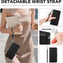 TUCCH Detachable Wallet Case for Galaxy S26+ Plus (6.7"), Wireless Charging RFID Blocking 4 Card Holders Wrist Strap, Kickstand Magnetic PU Leather Protective Flip Cover for Galaxy S26+ 2026, Black