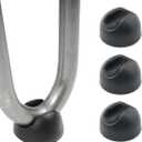 ZYAMY 12PCS Hairpin Leg Protectors Furniture Table Chair Legs Floor Protectors Tip Table Chair Legs Rubber Caps Office Chair Foot Covers Non Slip Feet for Diameter 10 to 12mm Hairpin Legs Black
