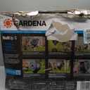 GARDENA Automatic Retractable Garden Hose Reel - 50 Feet - 360 Degree Swivel Outdoor Hose Reel with Metal Spike Base - Auto Retract - UV Resistant Housing - Easy Install No Tools Required - 18604