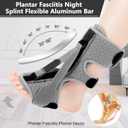 Upgraded Plantar Fasciitis Night Splint, 3 Adjustable Straps Plantar Fasciitis Relief Braces for Achilles Tendonitis, Foot Drop & Heel Spur Pain Relief Day & Night (Elephant Grey)