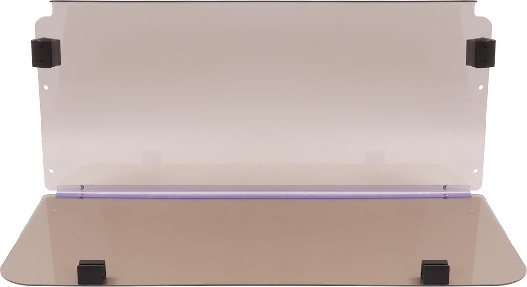 ECOTRIC Folding Windshield Compatible with 1982-2000.5 Club Car DS Golf Cart Smoke Style Front Windscreen Tinted