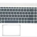 Replacement Upper Case Palmrest for HP Probook 450 G10 Series Laptop Backlit Keyboard Assembly US Layout N43874-001 Silver