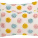 Holibeat Joyful Dot 20" x 12" Pillow Covers Decorative Throw Pillowcases Pink Blue Orange (Pack of 2)