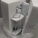 APOTO 1 Pack Dusk to Dawn Exterior Lighting Fixtures, 10W LED Modern Outdoor Wall Lights Sconce with Crystal Bubble Glass, White Wall Mount Outdoor Porch Lighting Fixtures for House,Front Door,Garage