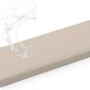 Shinnwa Waterproof Bench Cushion with Ties for Indoor Furniture, Dual-Layer Memory Foam Bench Seat Cushion with Faux Leather Cover and Non-Slip Bottom, 42 x 16 x 2”, Light Camel