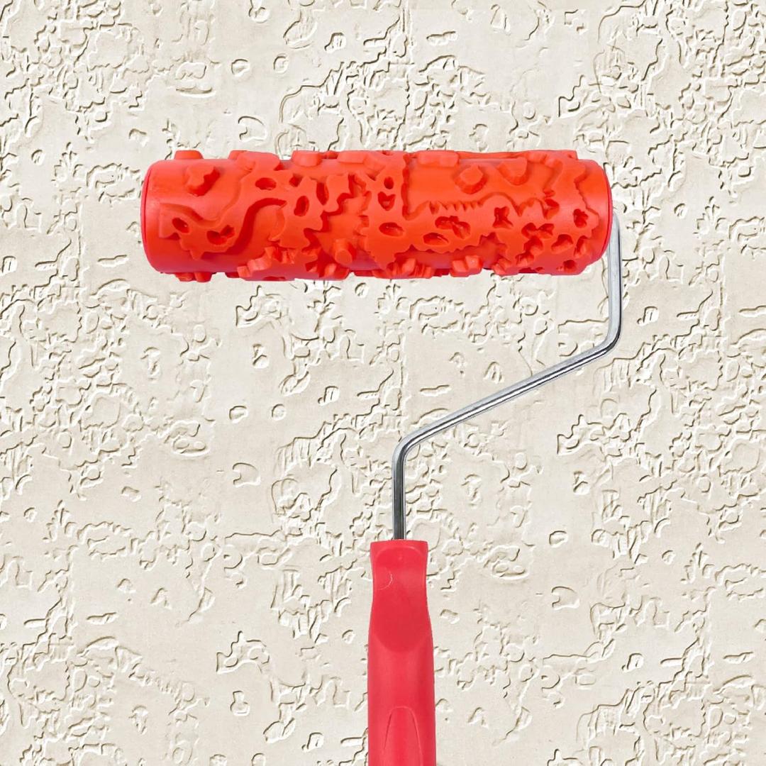 Nichiyo 7'' Texture Roller DIY Decorative Art Pattern Paint Roller Rubber Roller for Walls, Furnitures and Floors Decoration(EG323T)