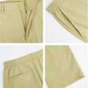 Mens Slacks Straight Fit Golf Pants Elastic Waist Dress Pants Lightweight Stretch Casual Business Work with 5 Pockets (Beige, XXXL)