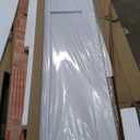 30" x 84" Bifold Sliding Barn Door, K Shaped Panel with Sliding Hardware Kit Set, Finished Closet Door Slab, 2.83FT Track for 2 Doors, MDF, White