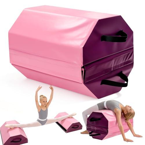 Detachable Octagon Gymnastics Mat, 17.5"x17.5"x23" Home Tumbling Mat, Suitable for Various Gymnastic Positions with High-Density Foam & Waterproof Cover