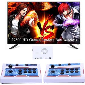 GWALSNTH 29800 in 1 Wireless Pandora Box Bluetooth Arcade Games Console,1280X720 Display,3D Games,Search/Save/Hide/Pause Game,1-4 Players