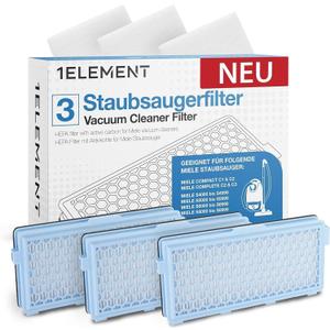 3 Filter for Miele Vacuum Cleaner [Compact C1 & C2, Complete C2 & C3, S8340, S4000S8999] [Replaces SF-HA 50]  3x HEPA & 3x Motor Filter  Not Compatible with Classic C1 or Complete C1 Series