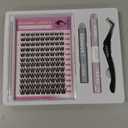 Venus Lash Clusters Kit Short 8-14mm Wispy Natural Cluster Lashes Kit D Curl Fake Lashes Eyelash Clusters Kit DIY Individual Eyelash Extension Kit with 0.03mm Ultra-Thin Invisible Wide Lash Band