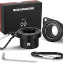 FLAG WIN Aluminum Alloy Flagpole Ring Set with Bearings 2 Pack, Anti Wrap 360Rotating Flag Mounting Ring Spinning Flag Pole Kit with Carabiner for 0.96-1.25 Inch Diameter Flagpole(Black)
