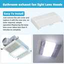 S53740000 Exhaust Fan Light Lens, Bathroom Vent Fan Light Lens Cover, Fits for Broan,Nutone 605P, 660, 660P, 660RP, 665, 665F, 665N, 665RF, 665RP, 665RSP, 668, 668N, 668P, 668RP, VH668P