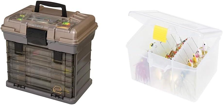 Plano 137401 By Rack System 3700 Size Tackle Box, Multi, 16" X 12" X 17.25" 6lbs & Stowaway Spinner Bait Box