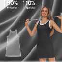 Hiverlay Women's Athletic Tennis Dress Scoop Neck Tank Dress | Sleeveless, UPF 50+, Activewear Golf Workouts Sports Exercise, Casual Summer Dress (M)