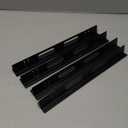 4pcs Black Steel Stove Gap Covers, Stove Gap Filler for Kitchen Easy Retractable Length 14", Stove Gap Guards, stove counter gap cover, gap filler for stove and counter (Black)