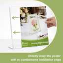 Acrylic Sign Stand Holders - 8.5 x 11 Clear Plastic Table Paper Display Stand, Suit for Displaying Posters, Picture, Flyers, Menu - 10 Pack