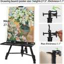 Artist Easel Stand Painting Stand Art Easel, 20" to 61" Art Easel for Painting Canvase & Displaying, Aluminum Adjustable Height Display Tripod with Portable Bag/Folding Keg/Apron.(Black), 57 Cm X 15 Cm X 11 Cm