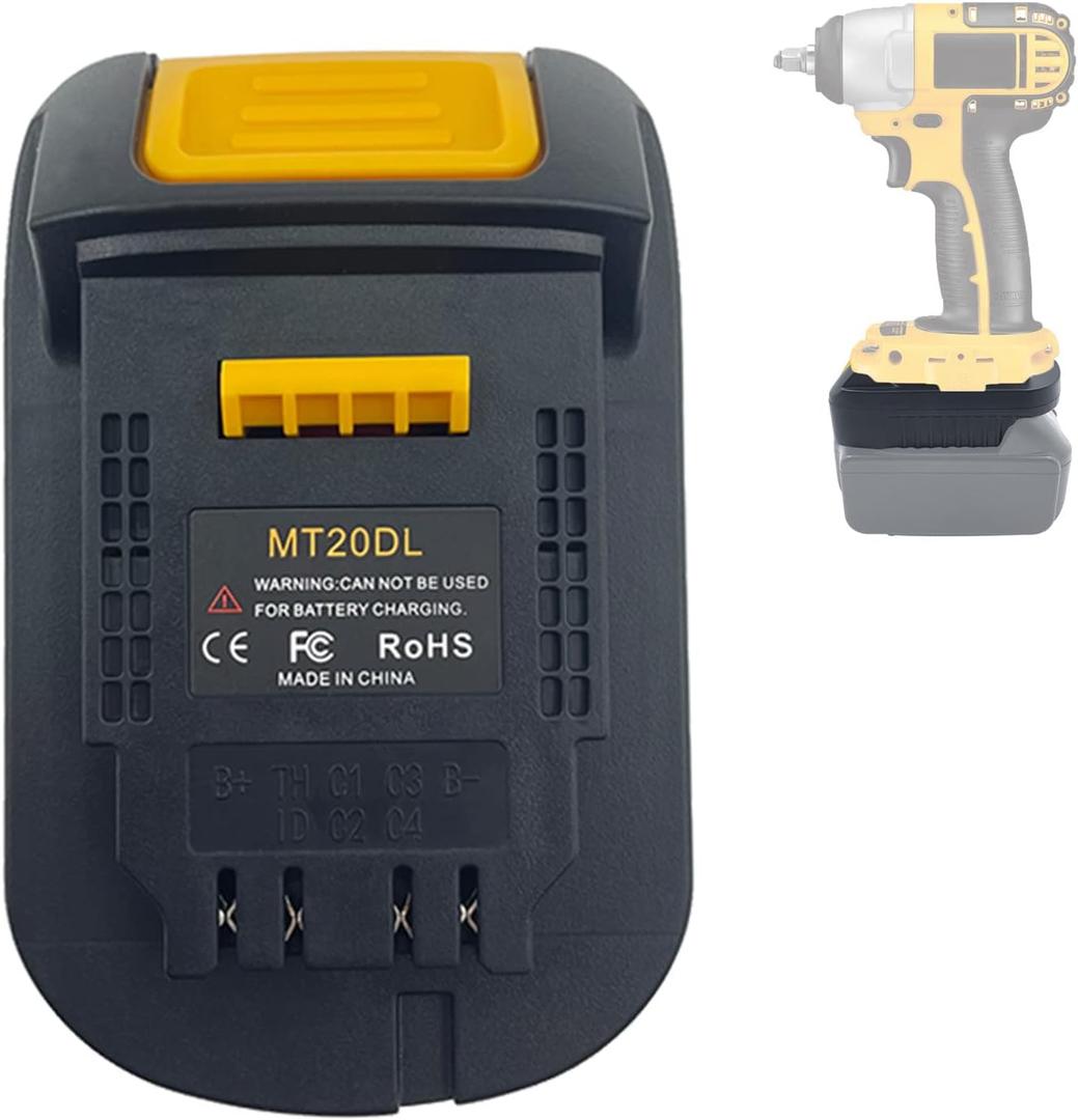 MT20DL Battery Adapter for Makita 18V Li-ion Battery use on Dewalt 20V Battery Tool, Convert for Dewalt 18V 20V DCB200 Li-ion Battery Cordless Power Tools