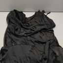 Floerns Women's Plus Size Satin Spaghetti Strap Cowl Neck Wrap Party Cami Dress Black 5XL