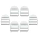 BokWin 5 Pcs Plastic Ladder Lock Buckle 1 inch Slide Buckle Adjustable Buckle Replacement for Backpack Straps Luggage(White)