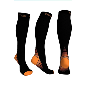 Physix Gear Compression Socks 20-30 mmHg - Men & Women - Running, Nurses, Shin Splints, Flight, Travel L/XL