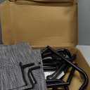 Veehoo Elevated Dog Bed, Raised Dog Cots for Medium Dogs, Waterproof Outdoor Dogs Bed, Cooling Pet Hammock with Guardrail, Upgraded Non-Slip Feet, Breathable Teslin Mesh, Black Silver, 35x 22 inches