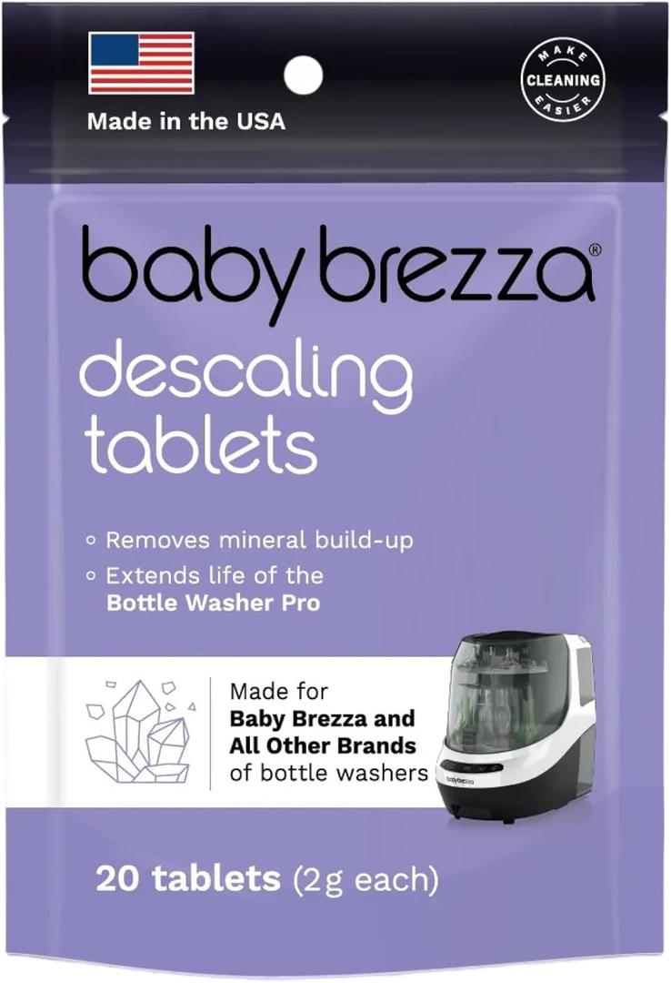 Baby Brezza Descaling Tablets - Compatible with Bottle Washer Pro and All Brands of Baby Bottle Washer Appliances (20 Count (Pack of 1))