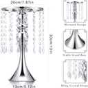 Unittype 20 Pcs Wedding Centerpieces for Tables 13 Inch Tall Crystal Flower Stand Floral Vases for Tabletop Flower Arrangement Stand Anniversary Baptism Party Reception Mother's Day Decor (Silver)