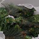 9 FT Artificial Norfolk Pine Garlands with Lights, Pre-Lit Christmas Garland, Real Touch Pine Artificial Faux Greenery Garland for Table, Mantle, Wall, Indoor, Outdoor Christmas Decorations