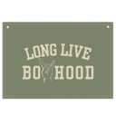 Threegoat Long Live Boyhood Banner, Toddler Boy Room Decor & Linen Wall Hanging Canvas Banner Flag, Boho Nursery Playroom Toddler & Boys Kids Room Decoration - D09