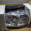 Headlight Assembly Pair for 2006-2008 Dodge Ram 1500 2006-2009 Dodge Ram 2500 3500 Clear Lens Chrome Housing Amber Reflector Left Right W/O Bulbs