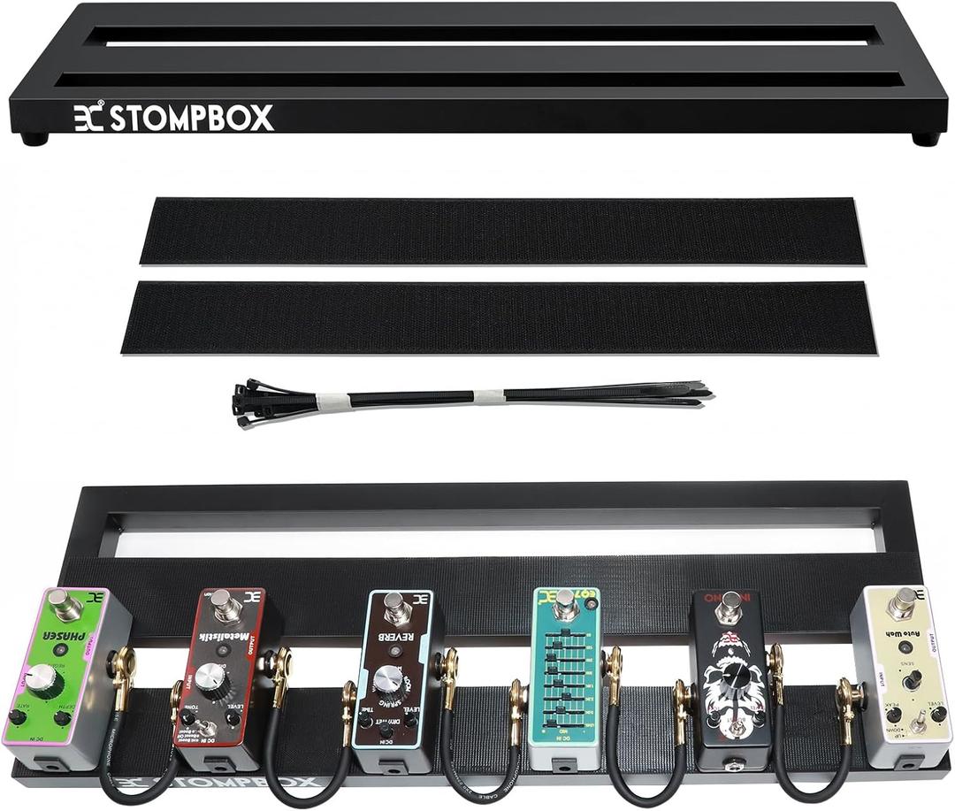 EX Tablero de pedal de guitarra Aleacin de aluminio 1.24lb Super Light Effect Pedalboard 20"x7.3"