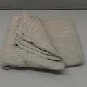 TREELY 100% Cotton Knitted Throw Blanket Couch Cover Blanket(50 x 60 Inches, Light Grey)