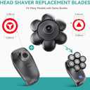 kensen 7D Head Shaver Replacement Head - Electric Shaver Replacement Head 7 Heads for Bald Men Wet and Dry Compatible Many Models Waterproof Head Razor
