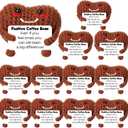 12 Pcs Crochet Coffee Gifts Bulk Small Handmade Plush Coffee Bean with Cards Employees Appreciation Crochet Gifts for Coworkers Staff Home Office Decor Valentines Holiday Party Favor