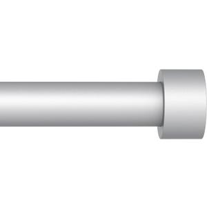 Silver Curtain Rods for Windows 28 to 48 Inch,5/8 Inch Diameter Heavy Duty Metal Stainless Steel Drapery Rods with Brackets,Modern Curtain Rod with Simple End Caps