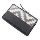 LiGuVCY 4 * 6Ft Outdoor Rug, Black and Beige Outdoor Camping Rug, with Self Rolling Edges at Both Ends, Comes with a Storage Bag, Picnic and Outdoor Rug