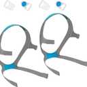 Airfit F20 Headgear Medium with Clips, 2-Pack Replacement CPAP Mask Headgear Straps with Clips CPAP Supplies for Airfit/AirTouch F20 (Without Mask)